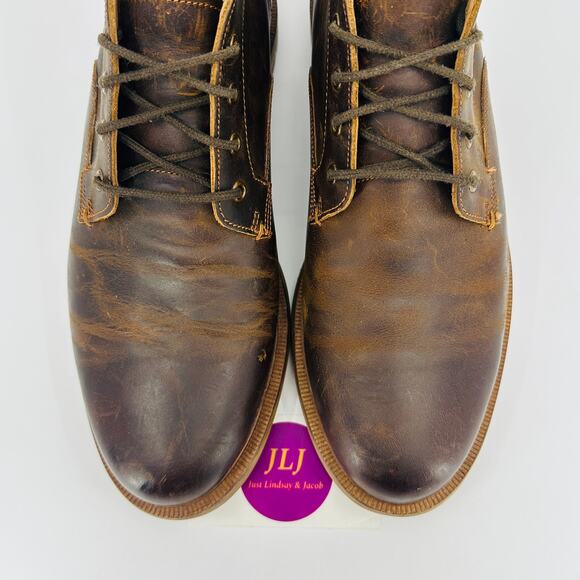 Clarks Men\'s Foxwell Mid Beeswax Leather Lace Up Chukka Boots Size 8.5